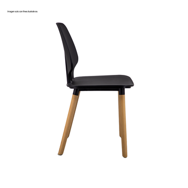 Silla Polipropileno SL-7042A3BK color negro