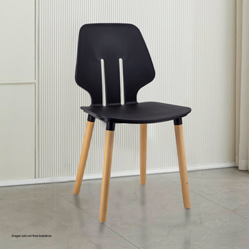 Silla Polipropileno SL-7042A3BK color negro