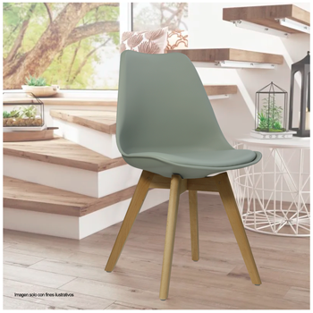 Silla de polipropileno SL-7053GN color tono verde hiedra