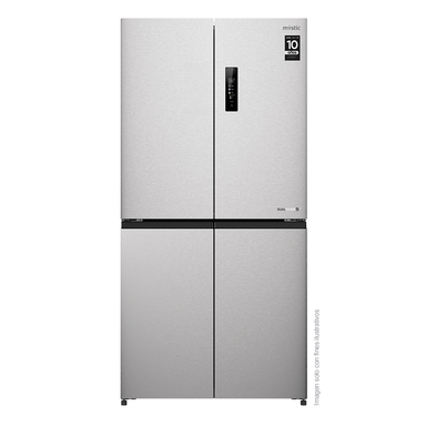 Refrigeradora 17.76pc RF-4DNV550L-SS Mystic Cross Door DUAL Inverter, No Frost, acabado acero inoxidable, 3 zonas de temperatura, metal cooling