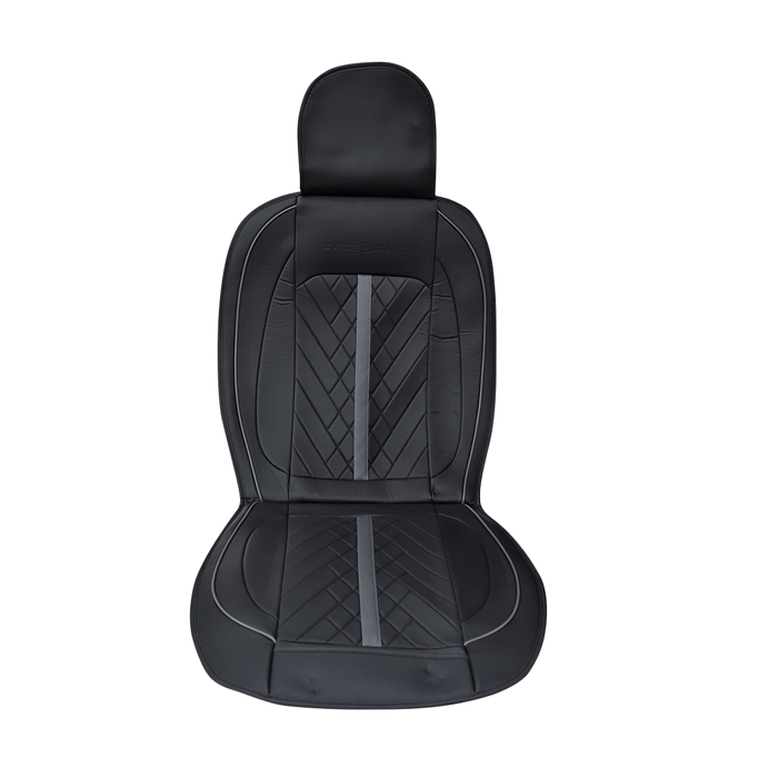 Cojín de asiento para autos 2pc Swiss Drive SPDGT20 color en negro detalles gis