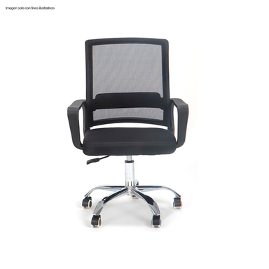 Silla de oficina FC-27 color negro base cromada