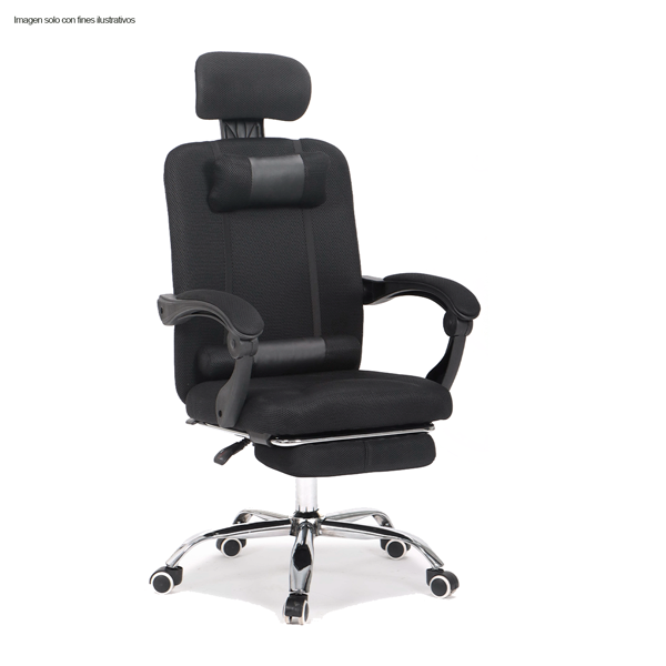 Silla ejecutiva FC-23 en color negro con reposa pies