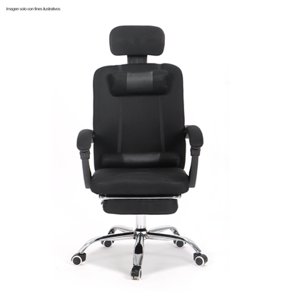 Silla ejecutiva FC-23 en color negro con reposa pies