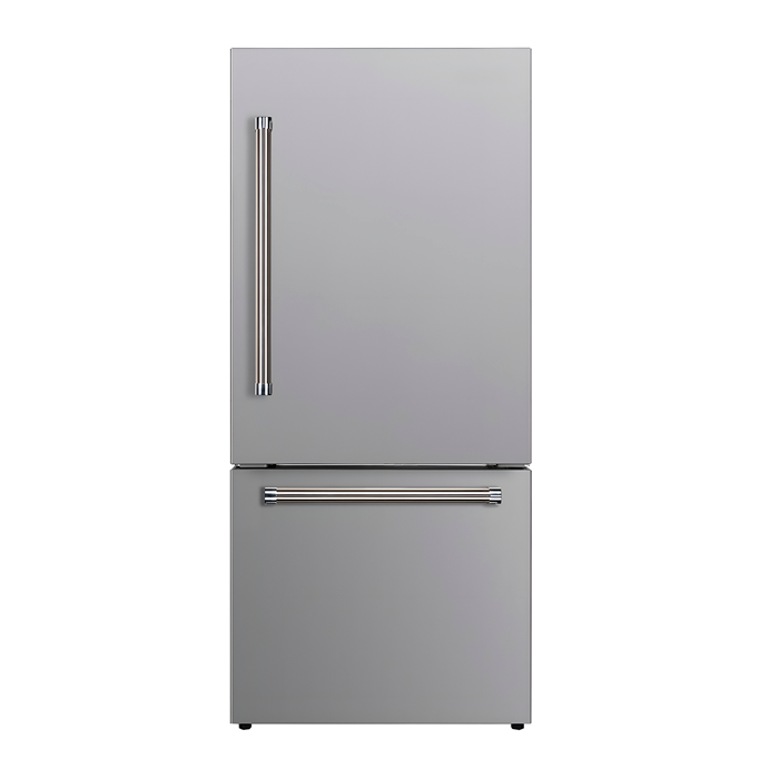 Refrigerador de 18pc, Drija twin-36d4pd puertas de acero inoxidable, estilo francés, inverter, control de temperatura digital turbo, multi zona de enfriamiento