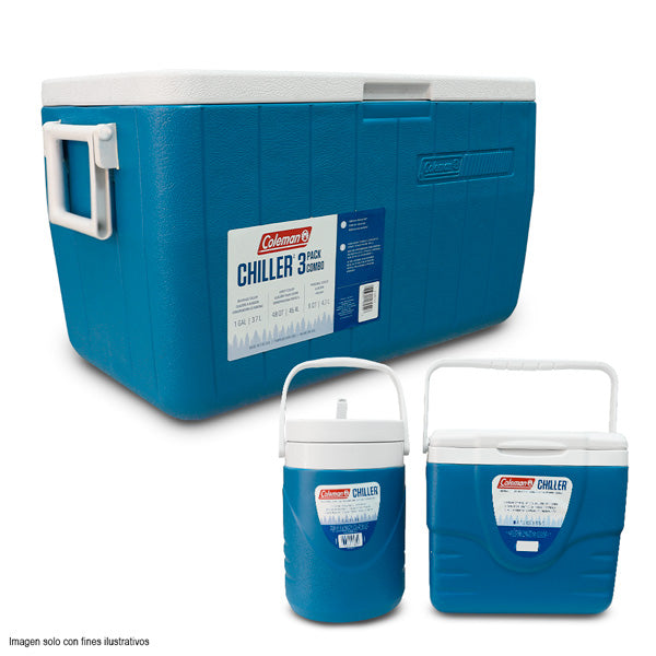 Hielera 3 piezas 2199113 Coleman serie Chiller 48QT, 9DT, 1GL