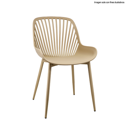 Silla de polipropileno SL-7029CR color crema