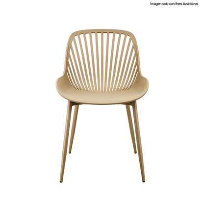 Silla de polipropileno SL-7029CR color crema