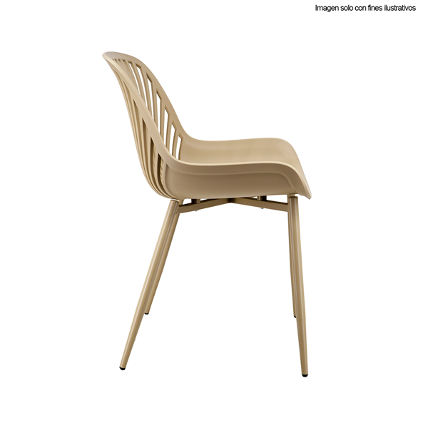 Silla de polipropileno SL-7029CR color crema