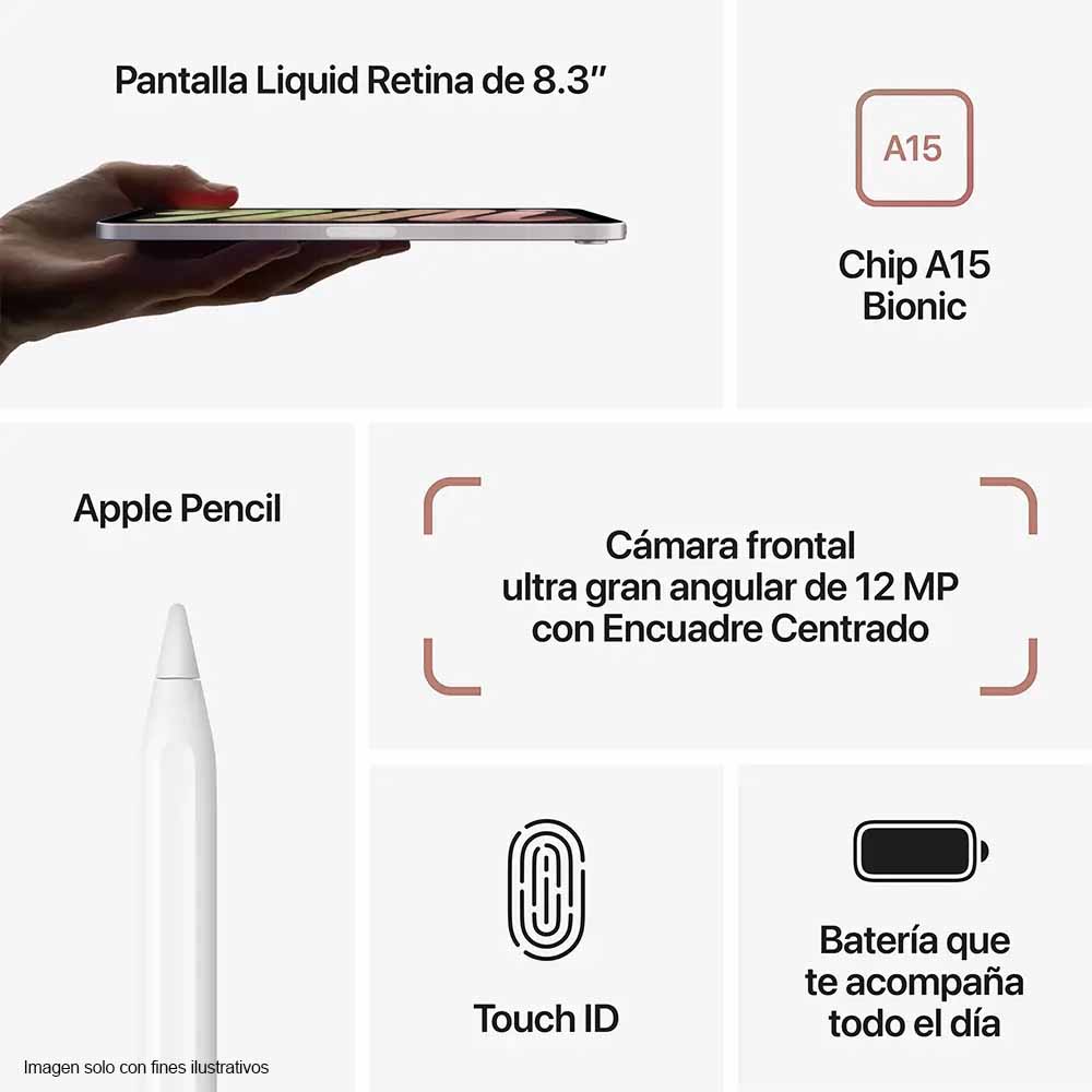 iPad mini 6ta Gen Wi-Fi, 256GB - color starlight Apple — Rodelag