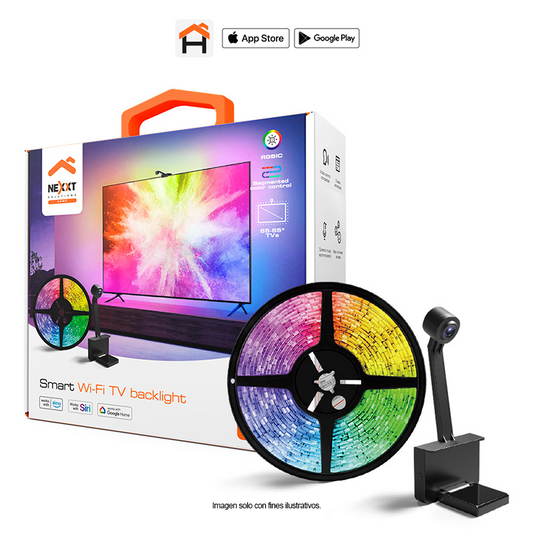 Cinta LED Smart TV y cámara para televisores de 55-65” RGBIC NHB-S615 Nexxt