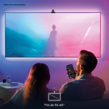 Cinta LED Smart TV y cámara para televisores de 55-65” RGBIC NHB-S615 Nexxt