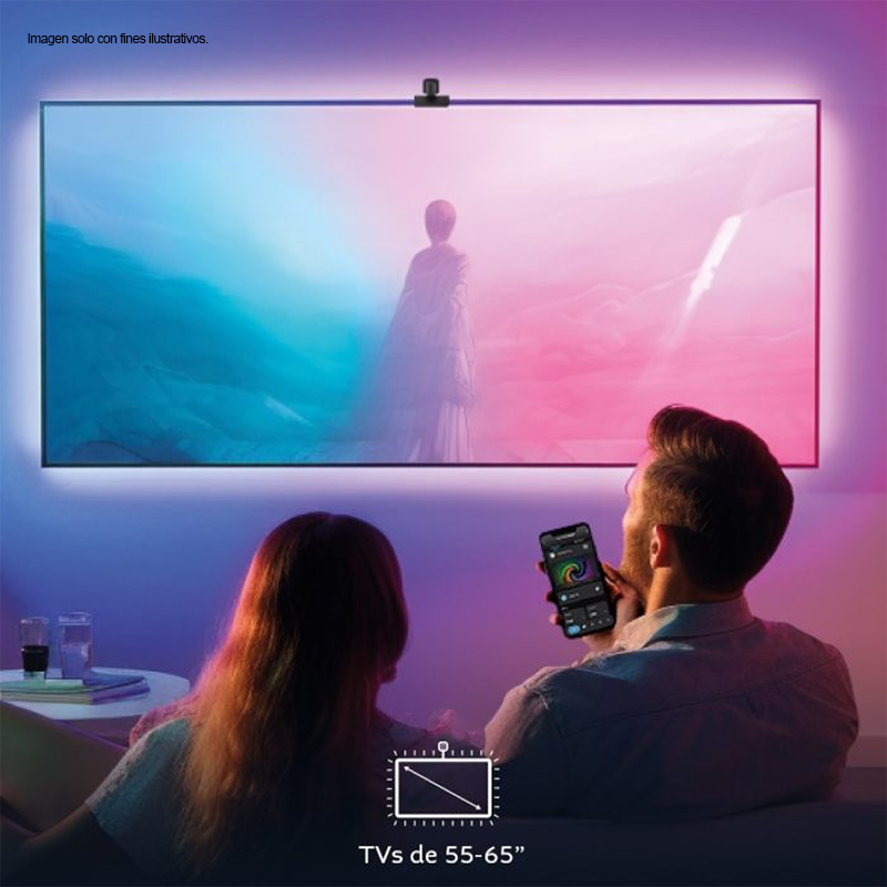 Cinta LED Smart TV y cámara para televisores de 55-65” RGBIC NHB-S615 Nexxt
