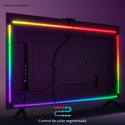 Cinta LED Smart TV y cámara para televisores de 55-65” RGBIC NHB-S615 Nexxt