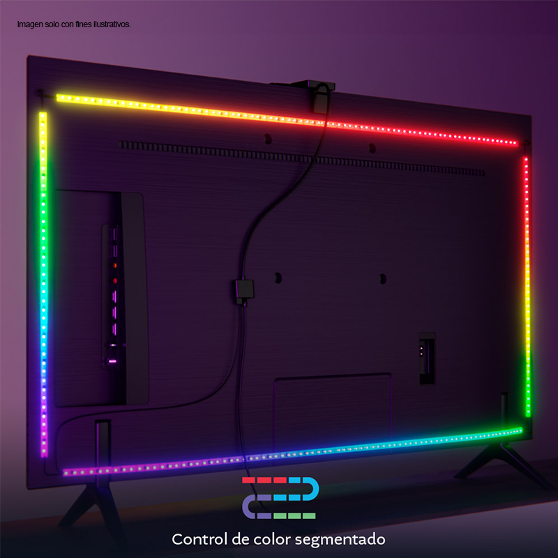 Cinta LED Smart TV y cámara para televisores de 55-65” RGBIC NHB-S615 Nexxt
