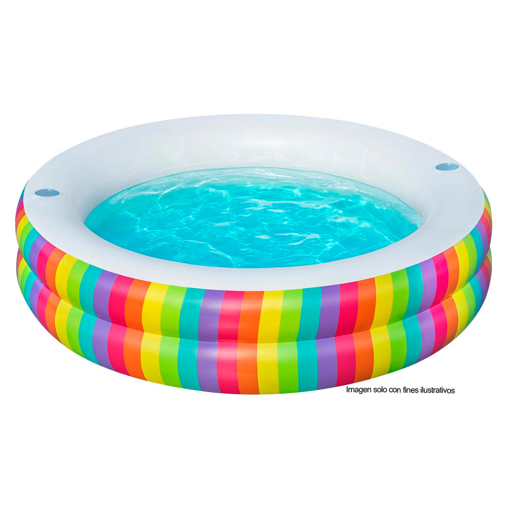 Piscina redonda inflable 54443 color arcoíris 2.06 metros x 51cm Bestway