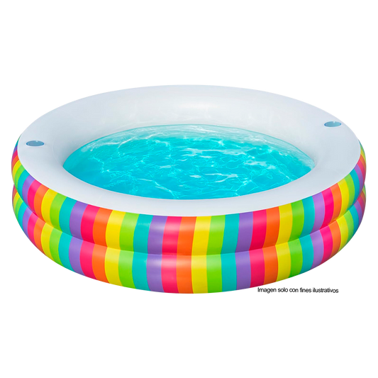 Piscina redonda inflable 54443 color arcoíris 2.06 metros x 51cm Bestway