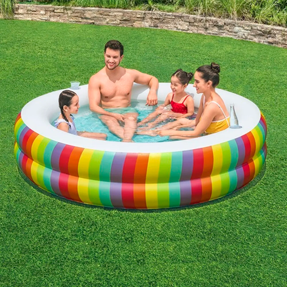 Piscina redonda inflable 54443 color arcoíris 2.06 metros x 51cm Bestway