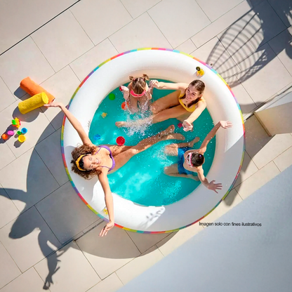 Piscina redonda inflable 54443 color arcoíris 2.06 metros x 51cm Bestway