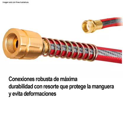 Manguera super reforzada 4 capas 5/8" x 65 pies Truper