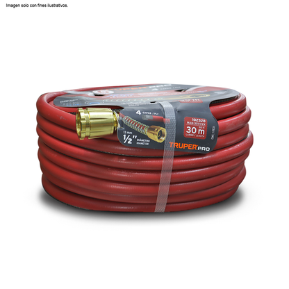 manguera super reforzada 4 capas 5/8" x 100 pies Truper