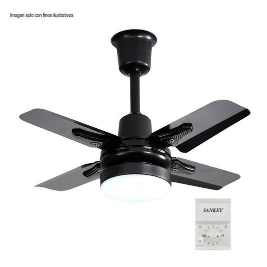 Abanico de techo de 24" con luz Led CM24AC4M2B Sankey