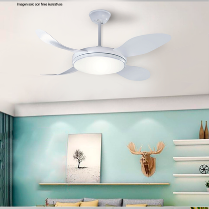 Abanico d techo 42" Luz Led CM42DC4PLW Sankey