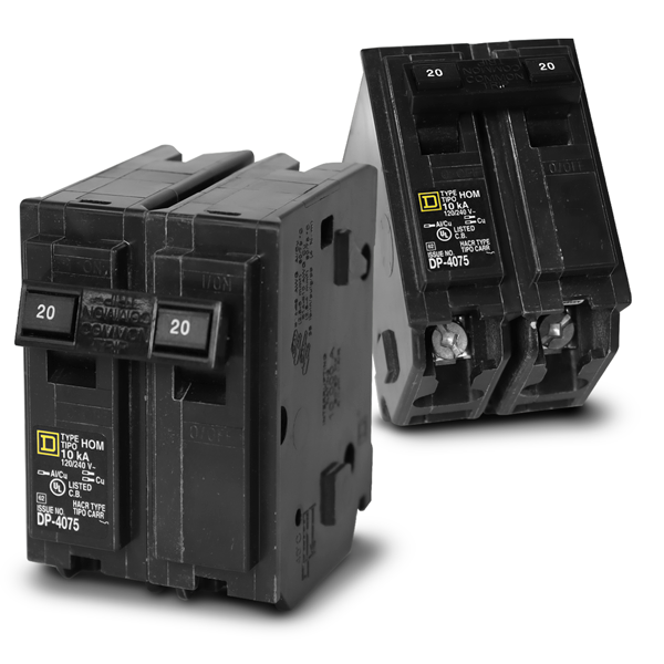 Breaker Homeline 2 polos 20Amp HOM220 compatible con GE