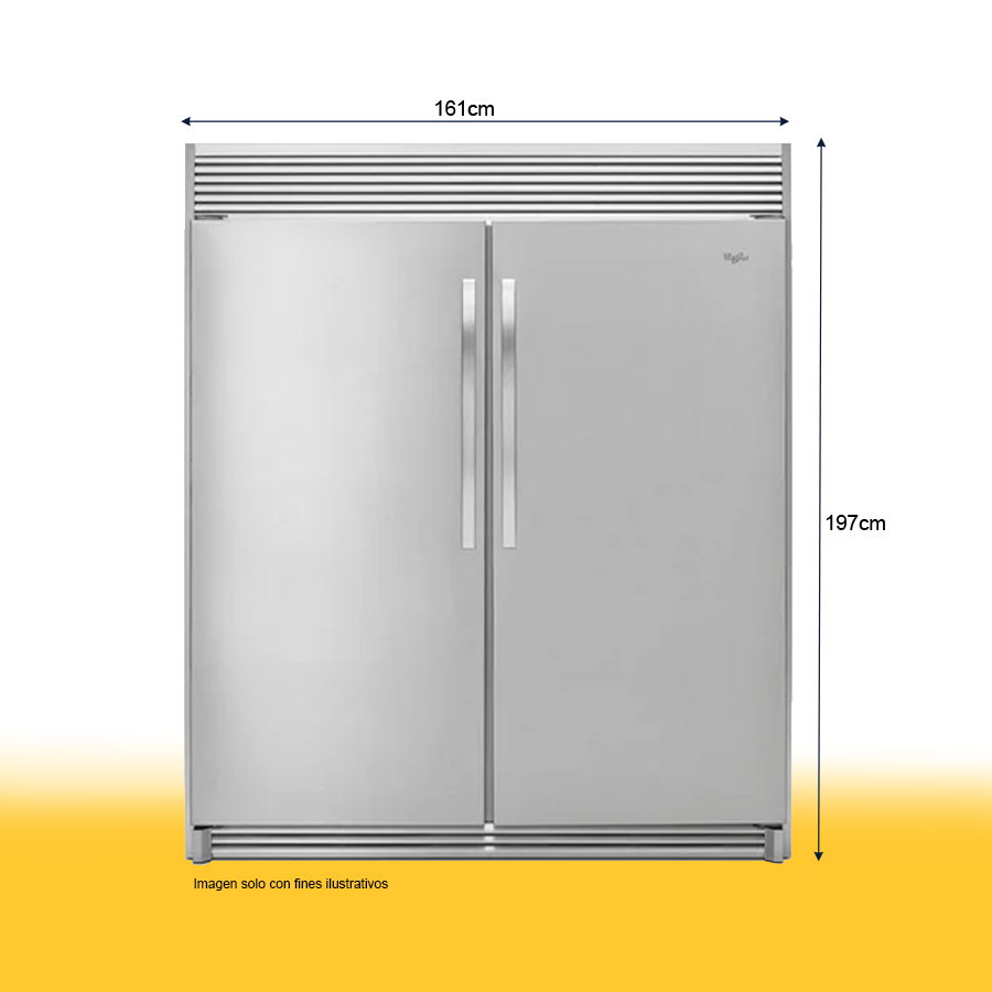 Combo Whirlpool Refrigeradora WSR57R18DM + Congelador WSZ57L18DM + SIDEKICK SKT60M
