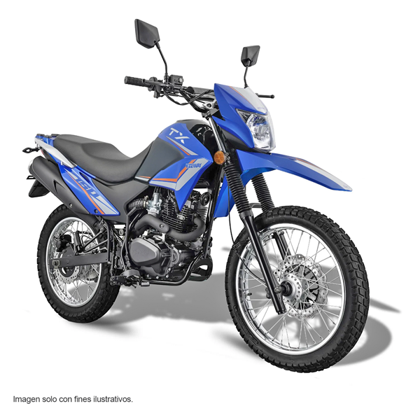 Moto TX150 Keeway color azul de 150cc
