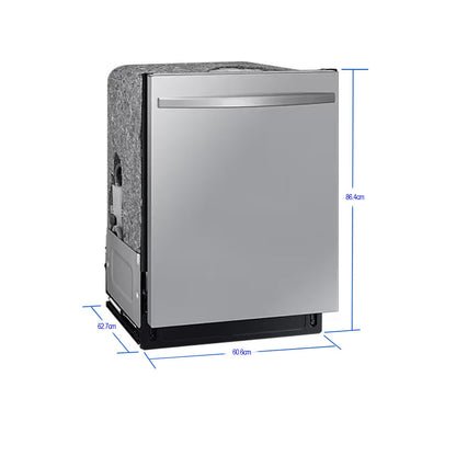 Lavaplatos 24" DW80CG5451SRAA Samsung con 3 estantes mandos ocultos Storm Wash