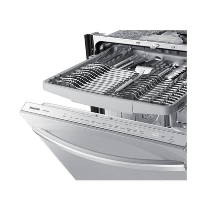Lavaplatos 24" DW80CG5451SRAA Samsung con 3 estantes mandos ocultos Storm Wash