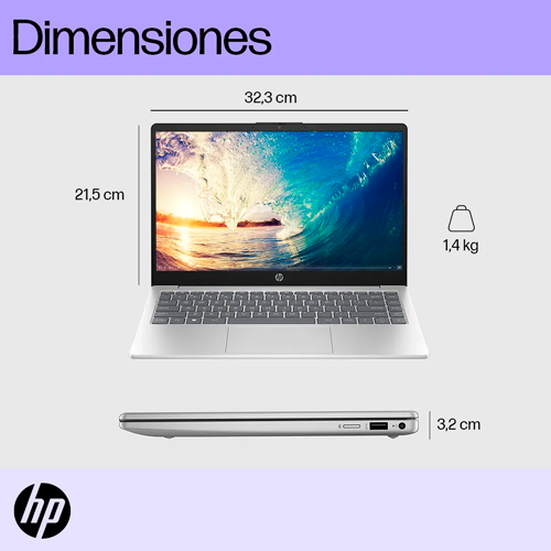 HP LAPTOP 14-EP0027LA 14" CORE I3-1215U 8GB 512GB SSD WINDOW 11 SILVER