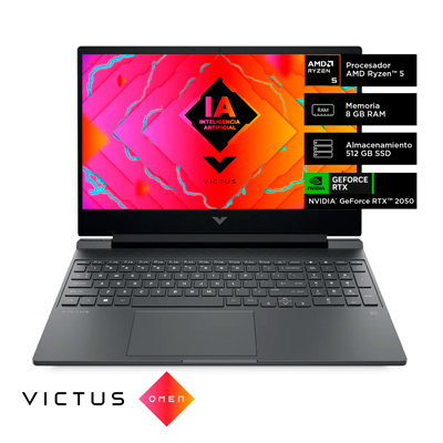 Laptop Victus Gaming 15-FB2026LA HP Ryzen 5 color silver