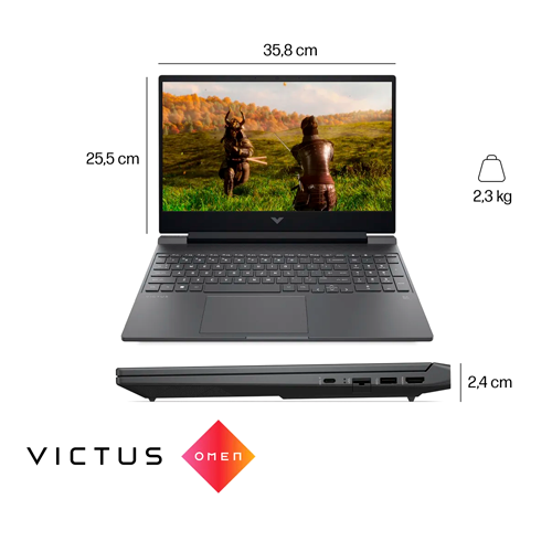 Laptop Victus Gaming 15-FB2026LA HP Ryzen 5 color silver