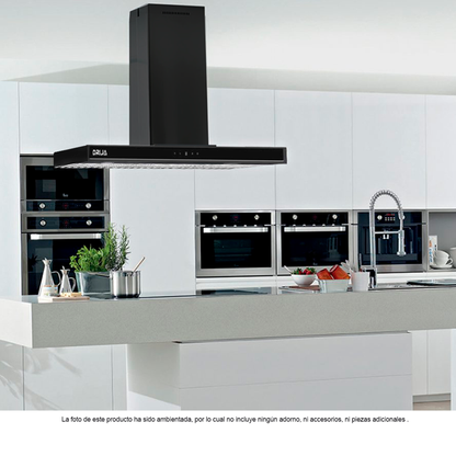 Extractor de grasa 90cm QUADRATO ISLA 90 BLACK Drija