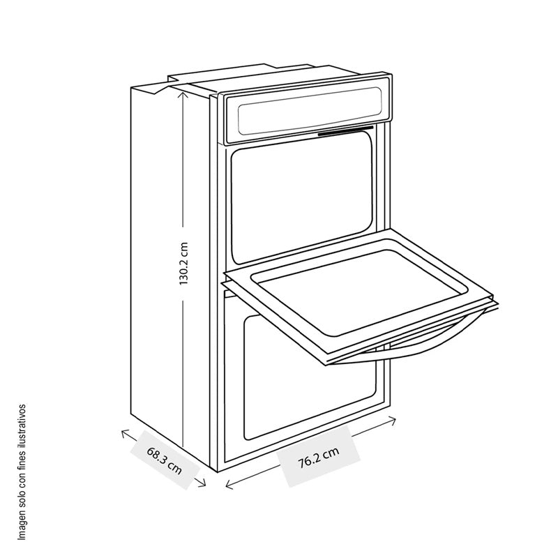 Horno empotrable Doble KODE500ESS KitchenAid capacidad total 10 pies cúbicos