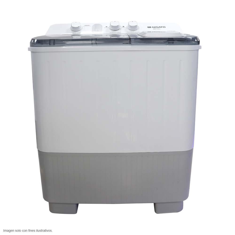 Lavadora semiautomática 17 kg NWM-1710PXL Nisato, tapa traslucida