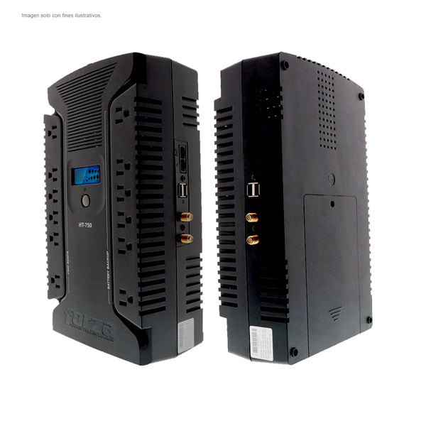 Rodelag Usb UPS HT-750LCD Forza línea interactiva 750VA/450W 120V 12-NEMA 2-USB 50 ...