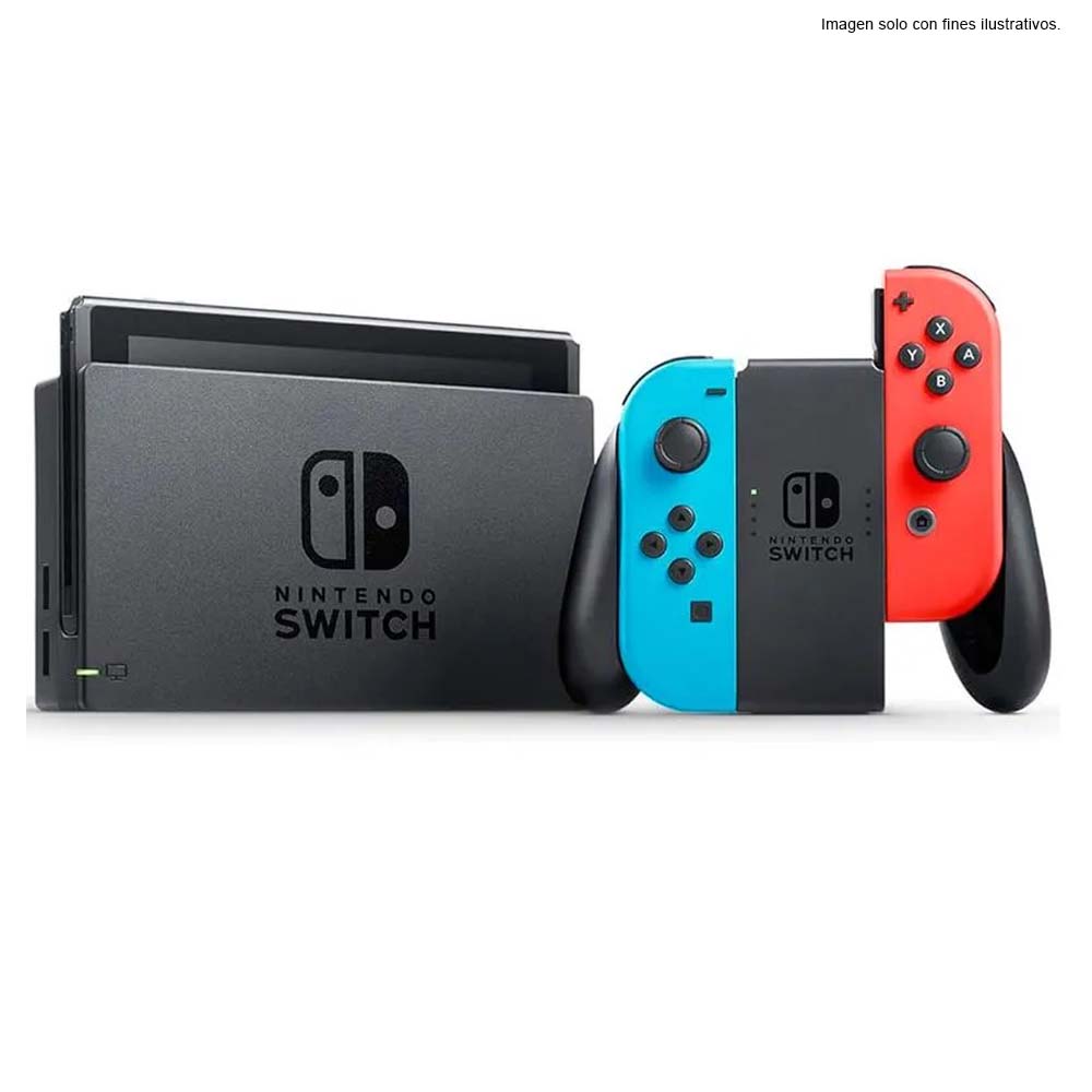 Nintendo HW SWITCH 1.1 neon  ENINHRD-S-KAB1C incluye juego Super Mario Wonder