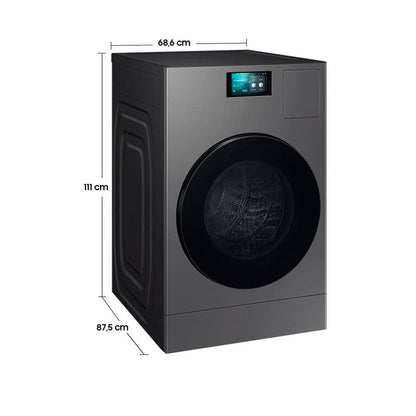 Lavadora y secadora WD26DB8995BZAP eléctrica 26kg de lavado y 15 kg de secado Samsung de carga frontal color gris