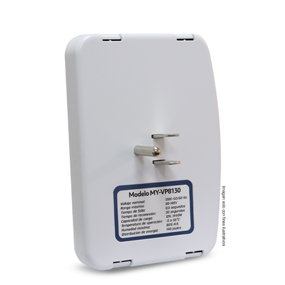 Protector de voltaje 110V MY-VP8130 Mystic, enchufe lateral para conectar hasta 3 equipos