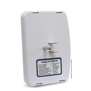 Protector de voltaje 110V MY-VP8130 Mystic, enchufe lateral para conectar hasta 3 equipos