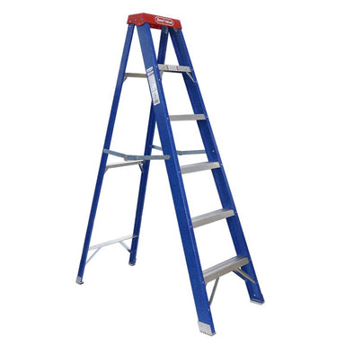 Escalera de 6 pies tipo tijera H52016 de fibra de vidrio Best Value