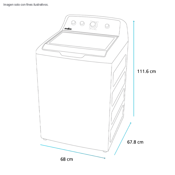 Lavadora de 22kg LGA72214CBAB0 GE carga superior 11 ciclos de lavado automático