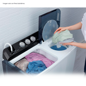 Lavadora 11kg LMDX1123HBAB0 Mabe Semi automática