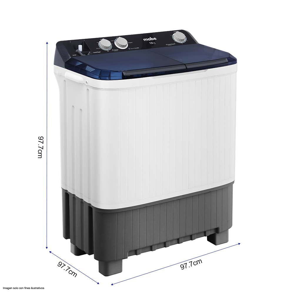 Lavadora semiautomática 13kg LMDX3123HBAB0 Mabe