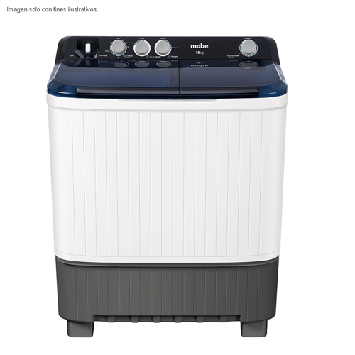 Lavadora semiautomática 16kg LMDX6124HBAB0 Mabe doble tina 120v