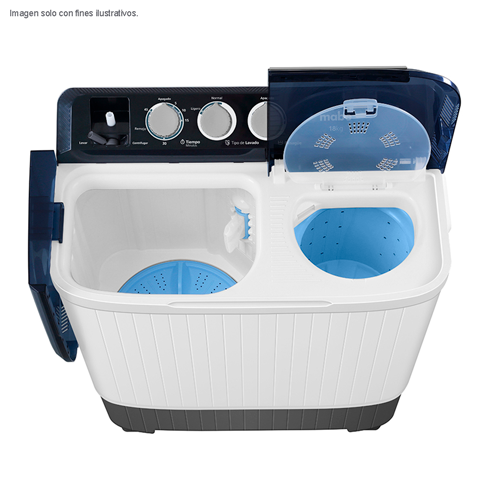 Lavadora semiautomática 16kg LMDX6124HBAB0 Mabe doble tina 120v