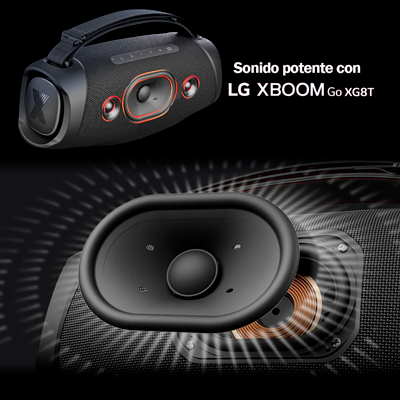 Bocina portátil XBOOM GO XG8T LG bluetooth color negro